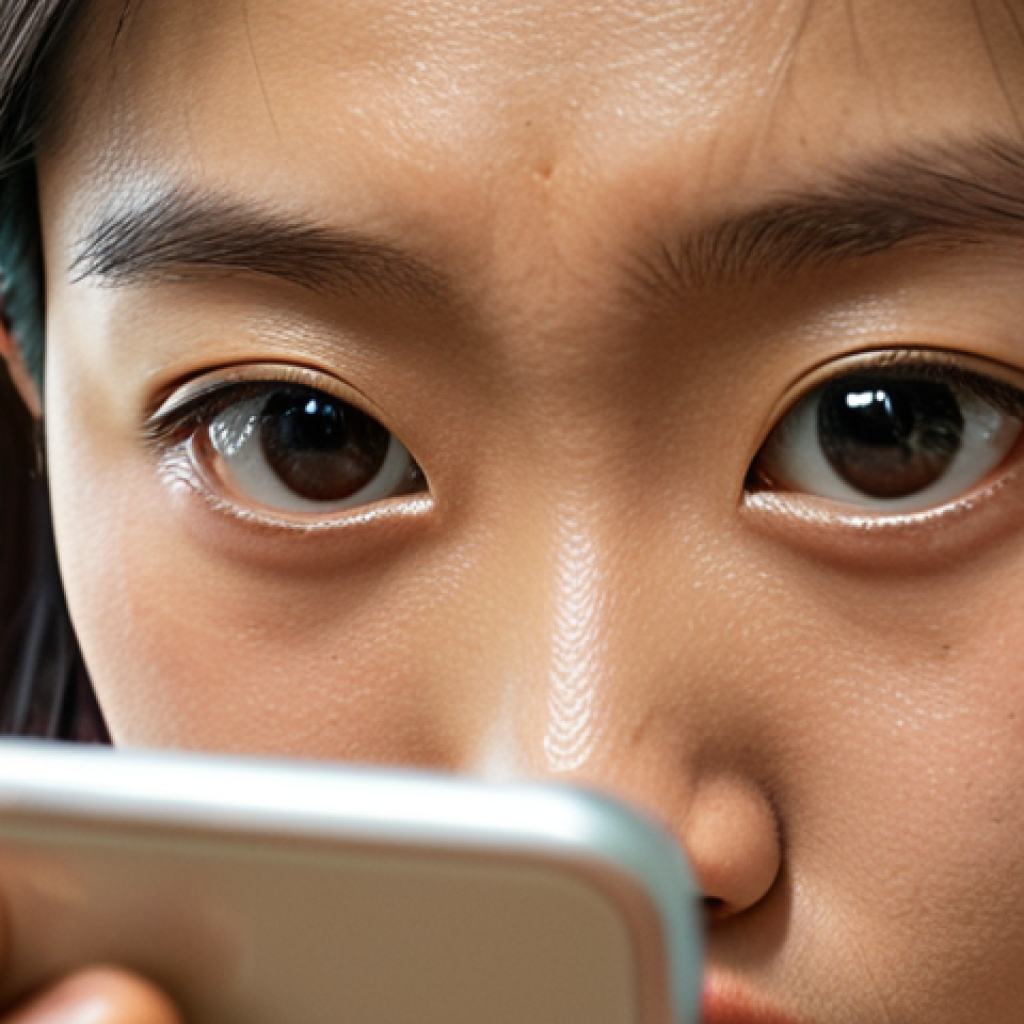 **Image Prompt:** Close-up of a Thai person meticulously examining a news website on their smartphone. Focus on their eyes scanning the URL and domain name for inconsistencies. Emphasize the skepticism in their expression. Use warm lighting to create a sense of concern and alertness. Include subtle Thai script elements in the background.
