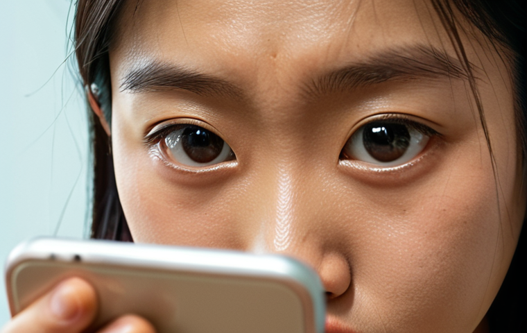**Image Prompt:** Close-up of a Thai person meticulously examining a news website on their smartphone. Focus on their eyes scanning the URL and domain name for inconsistencies. Emphasize the skepticism in their expression. Use warm lighting to create a sense of concern and alertness. Include subtle Thai script elements in the background.
