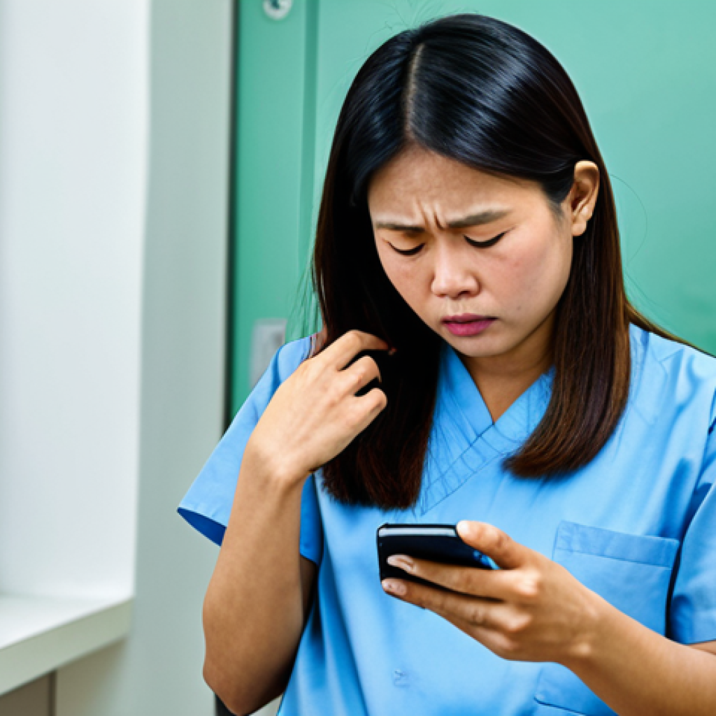 Health Impacts**

"A worried Thai woman, fully clothed in casual attire, looking at her phone with a concerned expression, reading about a fake health remedy, appropriate content, safe for work, perfect anatomy, natural pose, professional photograph, concerned face, hospital background, fully clothed, modest."

**