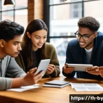 가짜뉴스 감별을 위한 팁 - **Prompt:** A diverse group of young adults, dressed in casual yet modest attire, gathered around a ...